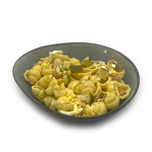 Vegan of vegetarische pasta met visvrije tonijnsalade voor in uw pickcnickmand. Antwerpen, regio Zoersel.